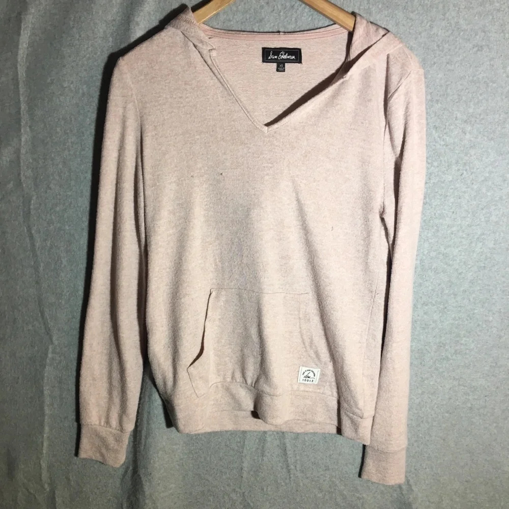 Womens Sam Edelman Hoodie Casual Winter Baby Pink Spring Athleisure Loungewear